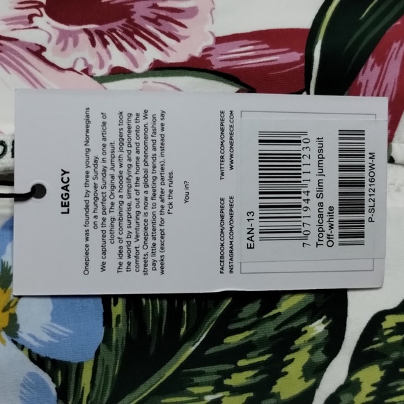 Norwegian Onepiece Tropicana Slim jumpsuit M NWT - Picture 9 of 13